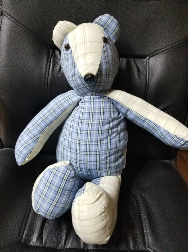 Teddy Bear Made From Clothing Etsy