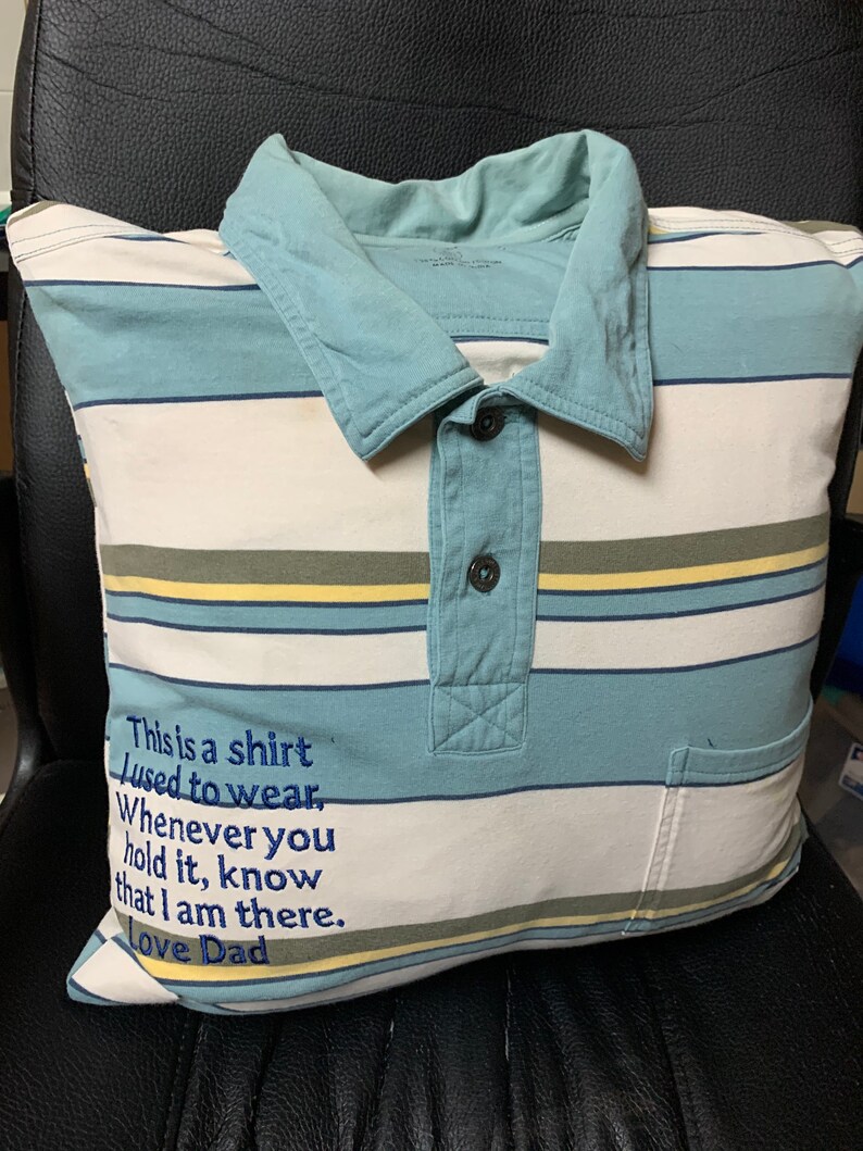 Polo shirt memory pillow case Etsy