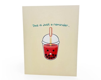 Boba Thank You Card – Funny Illustrated Greeting Card