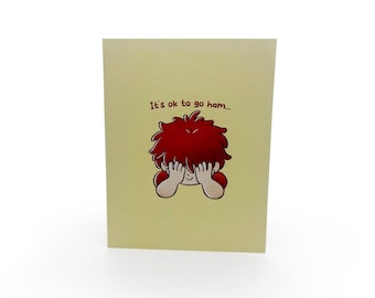 Ramen Girl Birthday Card - Cute/Funny Illustrated Greeting Card