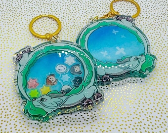 River Dragon Spirit - Shaker Keychain Charm