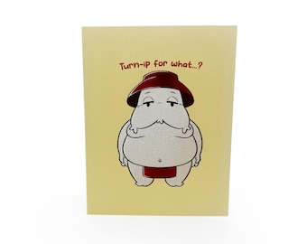 Vegetable Spirit Birthday Card - Cute/Funny Illustrated Greeting Card