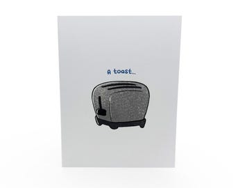 Toast Birthday Card – Funny Illustrated Greeting Card