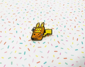 Electric Pet Game Console - Hard Gold Enamel Pin