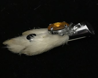 Spilla antica a forma di zampa di gallo cedrone//spilla a forma di trofeo di caccia con artiglio di uccello//gioiello tassidermico vintage//spilla a forma di zampa di uccello vintage//gioiello a forma di zampa di animale vintage