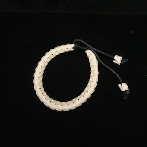 Snake vertebrae bracelet-WHITE bone,snake bracelet//adjustable men&#39;s size bone bracelet,viper bone,boa bone,snake bone jewelry,snake jewelry