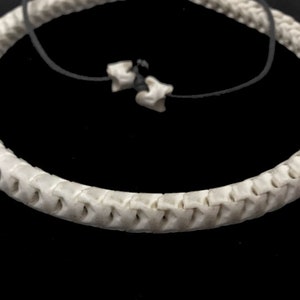 Snake vertebrae choker//white tone snake bone necklace//men&#39;s adjust 20&quot;- 33&quot;choker//viper bone//boa bone//snake bone jewelry//snake jewelry