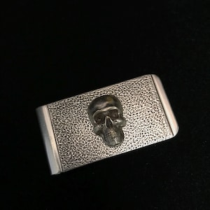 Pinza para billetes con forma de calavera // Pinza para billetes plateada con forma de calavera // Pinza para billetes gótica // Pinza para billetes con forma de calavera para hombre // Pinza para billetes plateada con calavera // Pinza para billetes macabra