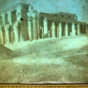 PAAR Franse tissues stereoview, Parthenon stereoview//Thebe stereoview 1883//het oude Egypte tissue stereoview//handgekleurde tissues stereoview