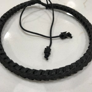 Black snake vertebrae choker//dyed black snake bone necklace//adjust 20&quot;- 33&quot;choker//viper bone//boa bone//snake bone jewelry//snake jewelry
