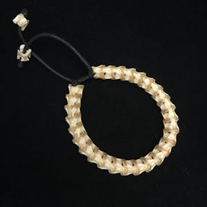 Snake vertebrae bracelet,OFF-WHITE snake bracelet/adjustable men&#39;s size bone bracelet//viper bone//boa bone/snake bone jewelry/snake jewelry