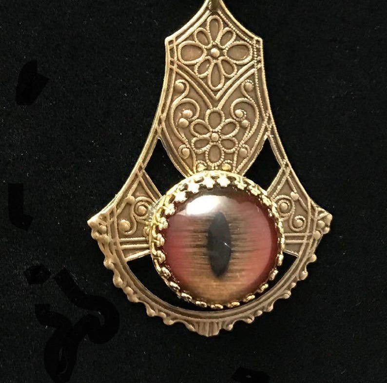 2.50 inches-gold and rust glass eye earrings-gold posts-taxidermy eyes Large glass shark eyes /& antiqued brass Moroccan style earrings