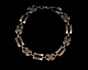 Brass Beetle Vintage Goldtone Choker - 14.5" Insect Necklace