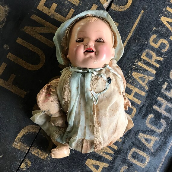 Vintage Creepy Doll//vintage Creepy Composition Doll//vintage Etsy