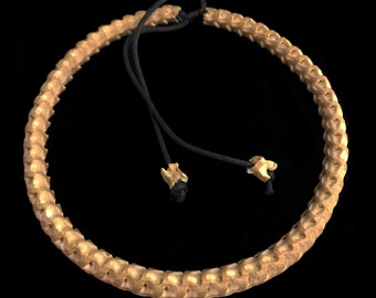 Snake vertebrae choker//stained snake bone necklace//adjust from 20" to 33" choker//viper bone//boa bone//snake bone jewelry//snake jewelry