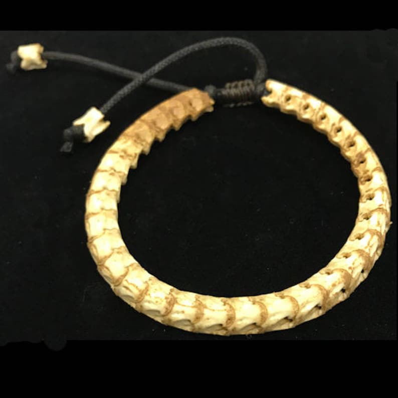 Snake vertebrae bracelet//snake bone bracelet//men's Etsy