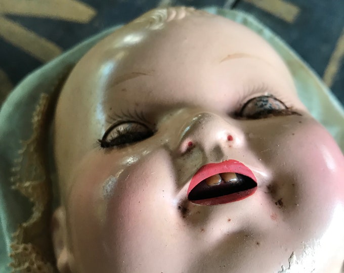 Vintage Creepy Doll//vintage Creepy Composition Doll//vintage