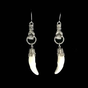 Animal tooth earrings sale