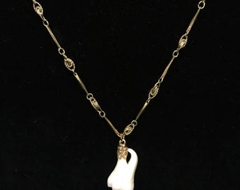 Real human tooth necklace//dainty vintage gold chain human molar necklace//human tooth necklace//human teeth jewelry//gold tooth jewelry