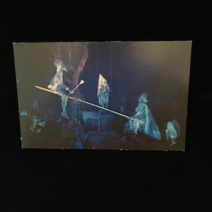Vintage Haunted Mansion Postkarte // Haunted Mansion Geister Postkarte // Haunted Mansion Geisterwippe auf einem Grabstein // Disney Haunted Mansion