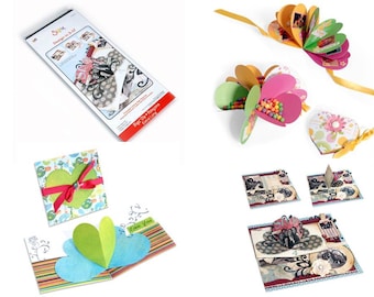 New Sizzix Pop-Up HEART CARD Bigz XL Die pop-up card and scrapbook pages gift favor box mini album & more!!