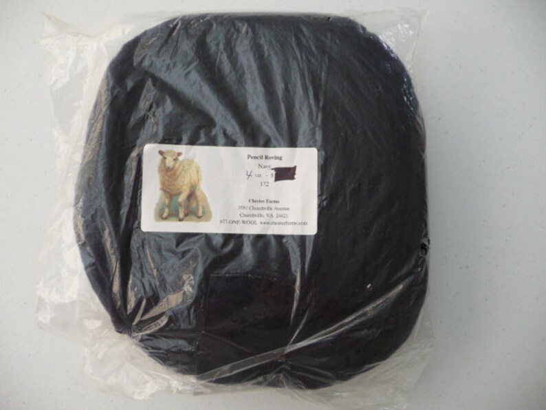 Pencil Roving . 100% Wool . Navy . 4 Oz - Etsy