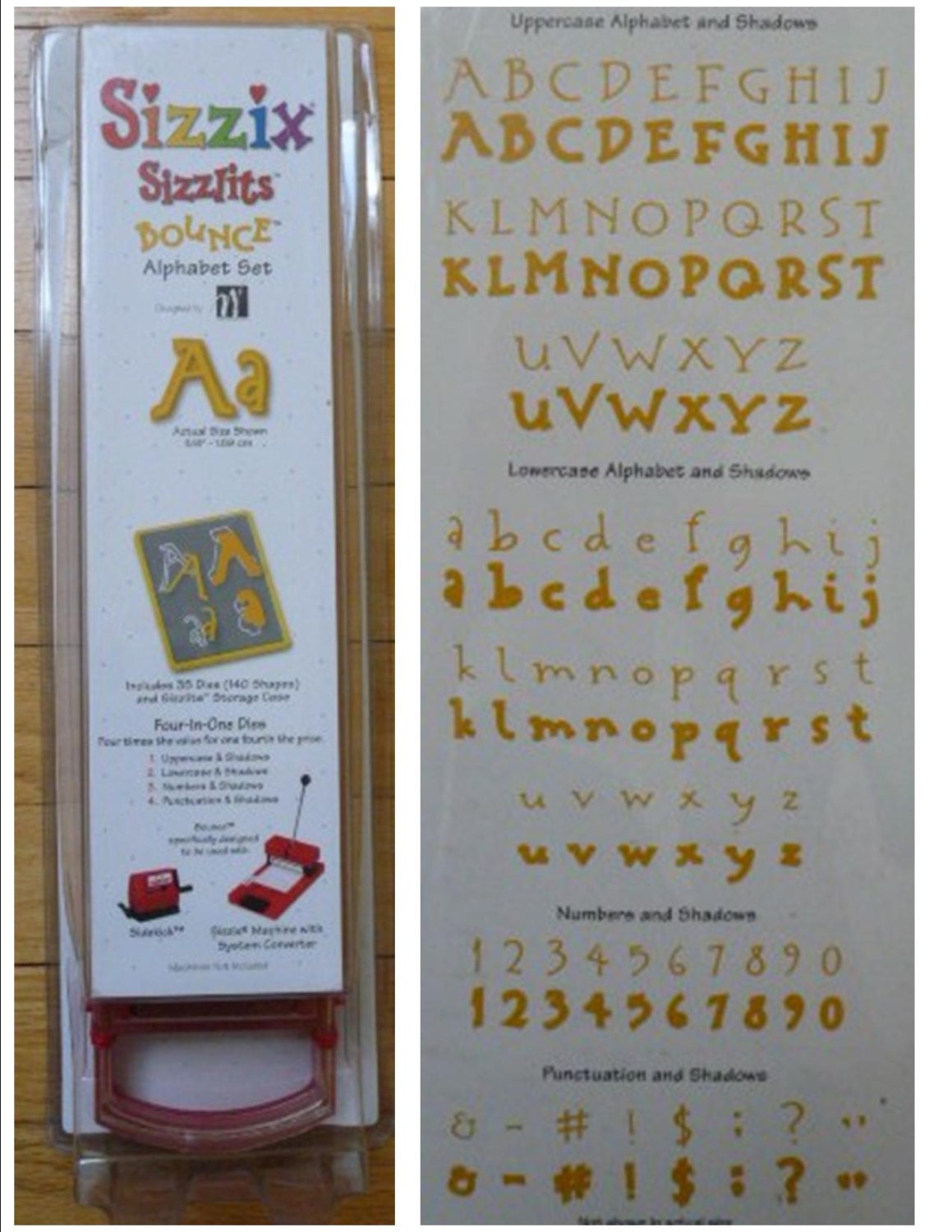 NEW Sizzix Sizzlits BOUNCE Alphabet Die Set Uppercase Etsy