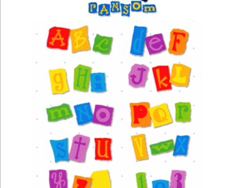 New Sizzix ALPHABAR RANSOM Alphabet & Numbers Die Set . . FREE sHIPPING