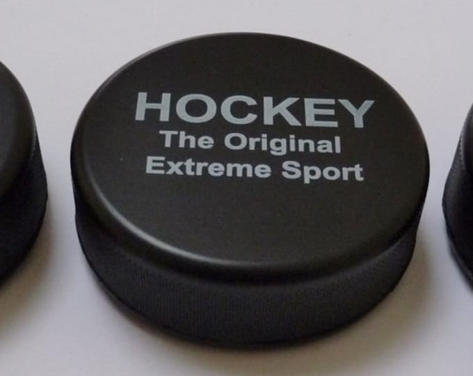 Lot of 3 Custom FOAM HOCKEY PUCKS Great for Party Favors, Team Gifts