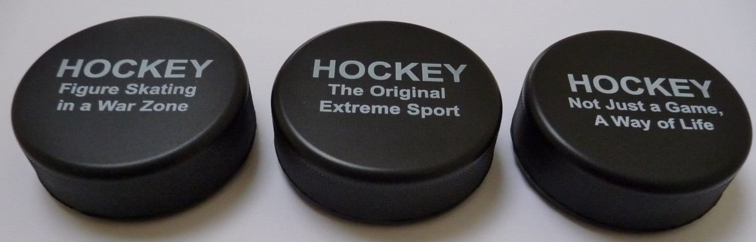 Lot of 3 Custom FOAM HOCKEY PUCKS Great for Party Favors Team | Etsy