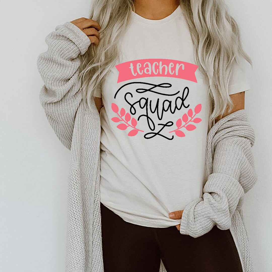 Teacher Squad Teacher Shirt Teacher Graphic Tee Teacher Tee - Etsy