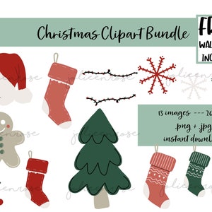 Christmas Clipart, Christmas png, Christmas digital art, Christmas Clipart Bundle