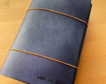 Forney - Trifold  Leather Traveler's Notebook - MULTIPLE SIZES AVAILABLE-  Engraved or Embossed Monogram