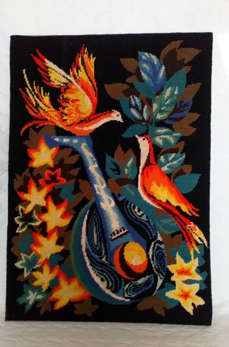 Exotic Birds Tapestry Large Wall Art BoardMounted Etsy
