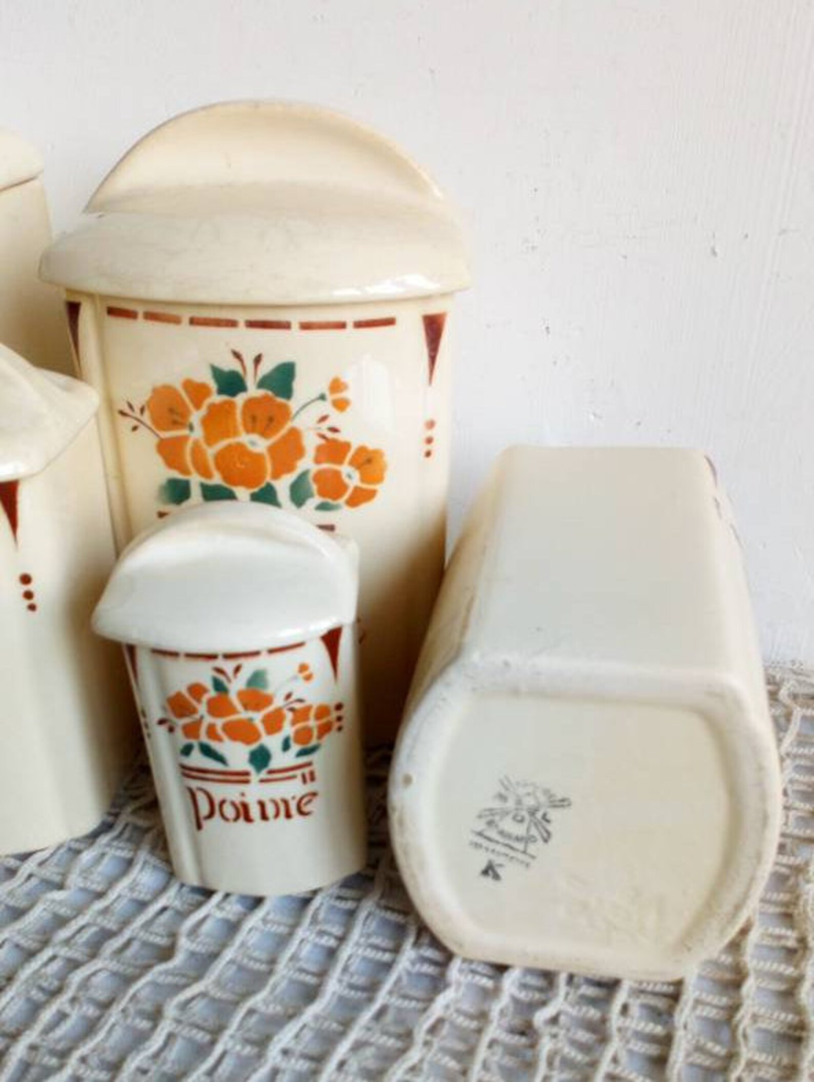 Keramik Vorratsdosen Art Deco Blumen Küchenkanister | Etsy