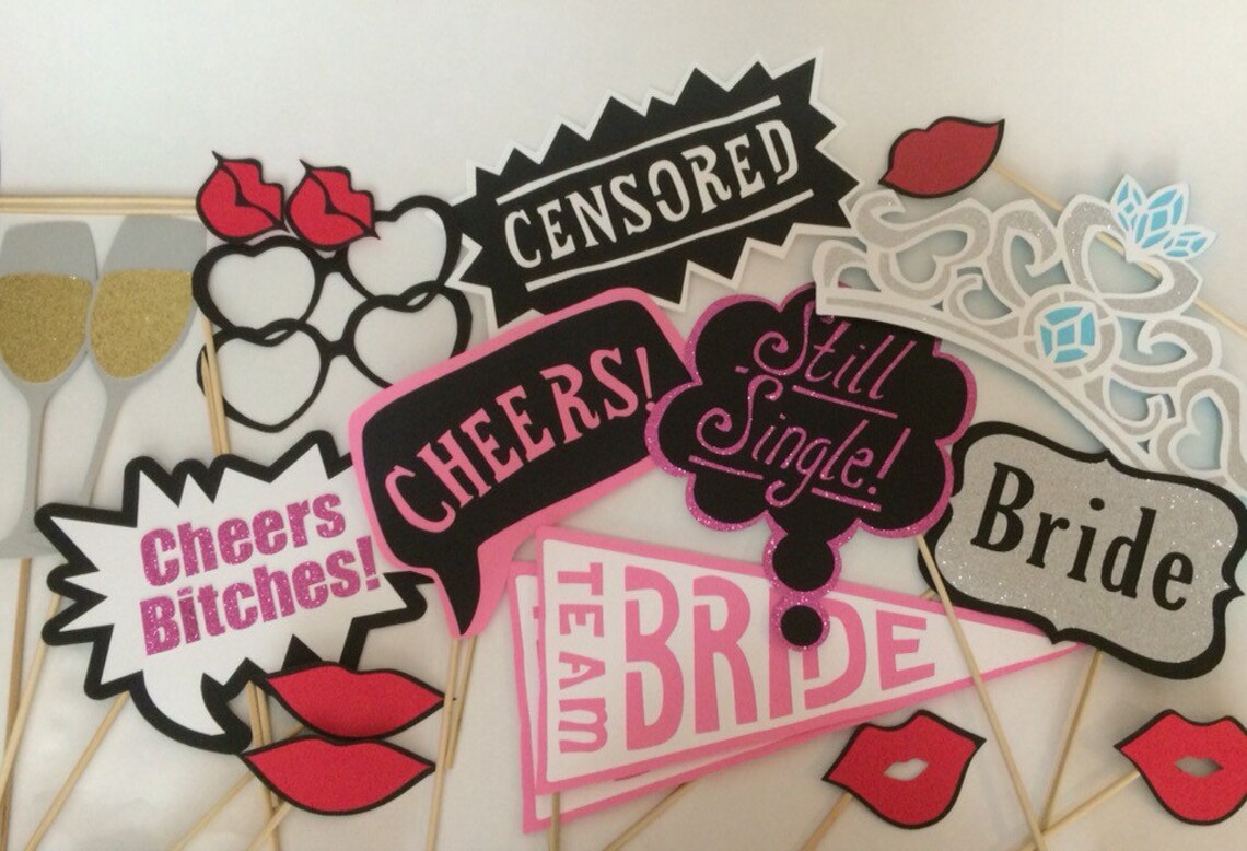 Bachelorette Party Photo Booth Props - Etsy