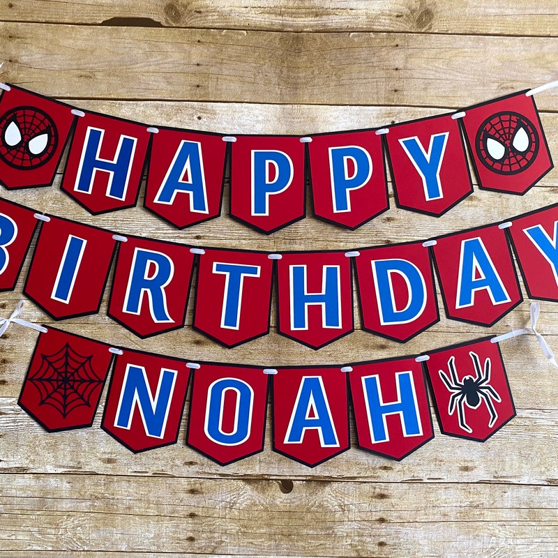 Happy Birthday Spiderman Theme Etsy happy-birthday-spiderman-theme-etsy