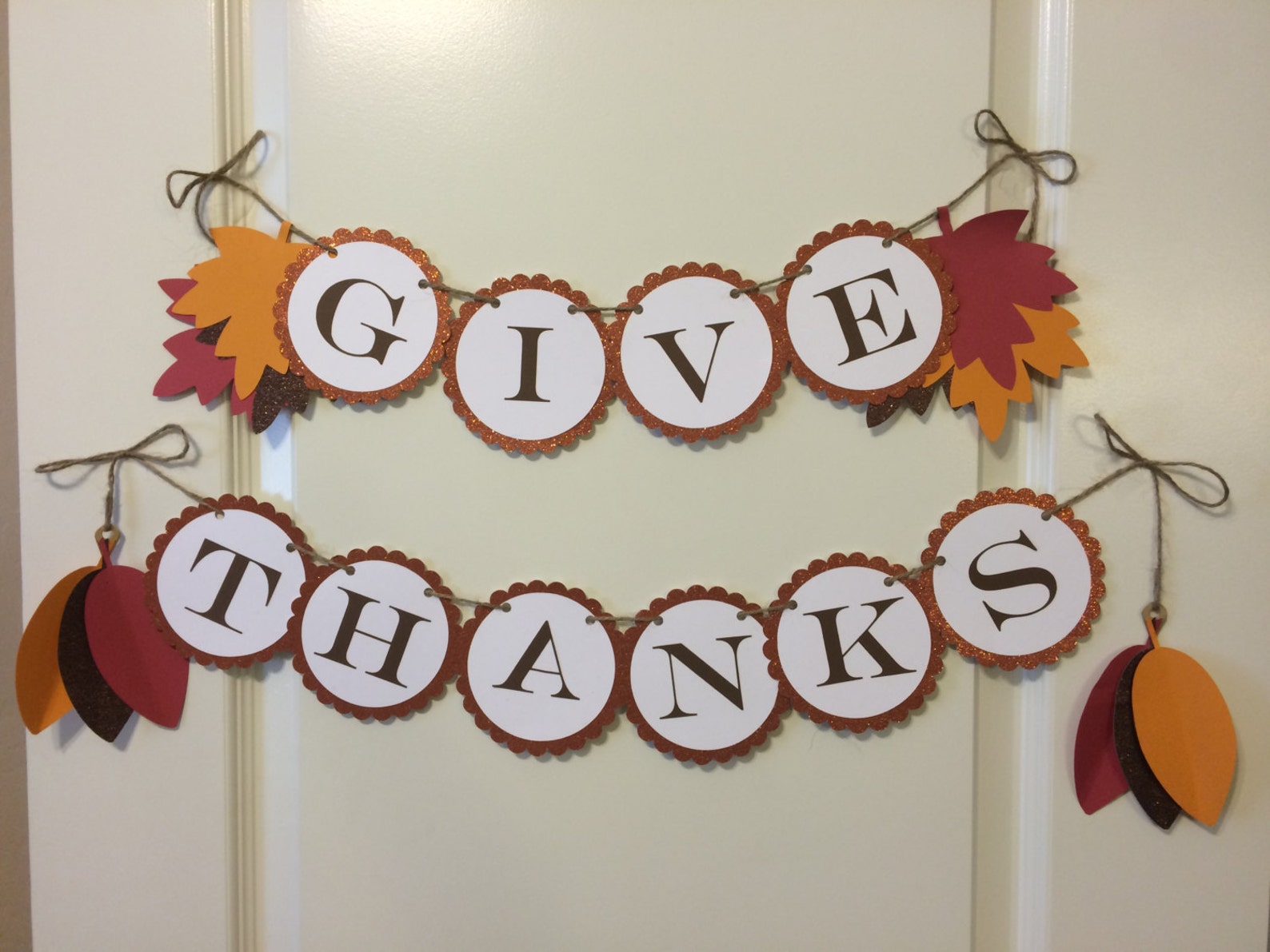 Give Thanks Banner Thanksgiving Banner - Etsy