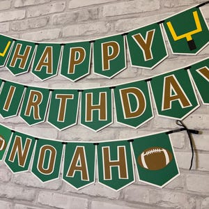 Football inspired birthday banner - personalized