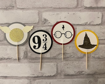 Wizard Cupcake Toppers, Magical Party Decorations