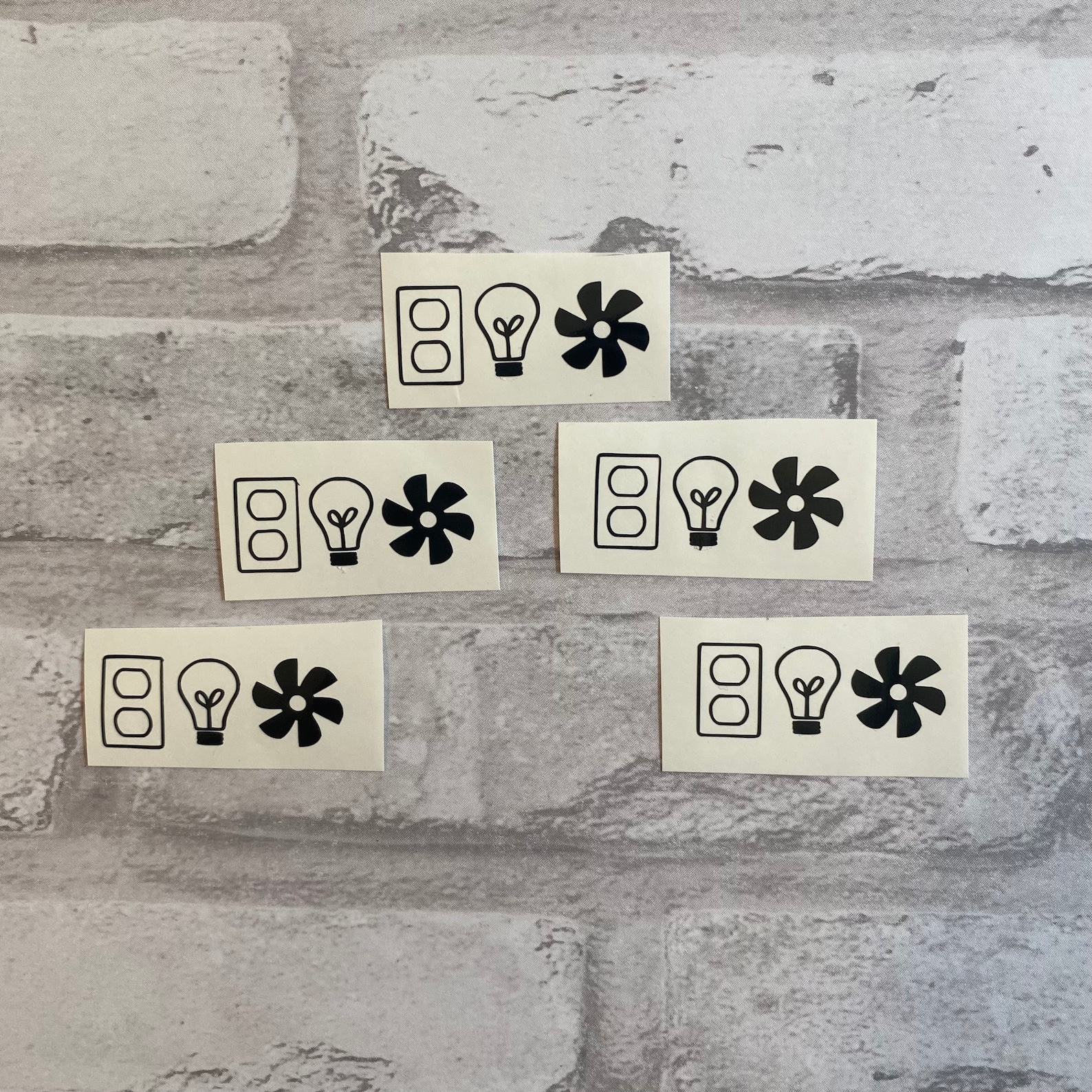 Outlet Labels Light Switch Stickers Outletfanlight Outlet Etsy