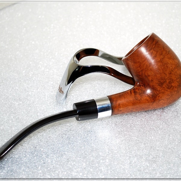 Silver Band HIALLAH Whitehall Imported Briar - Estate Pipe