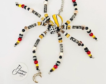 Spider Suncatcher, Handmade Crystal Beaded Spider