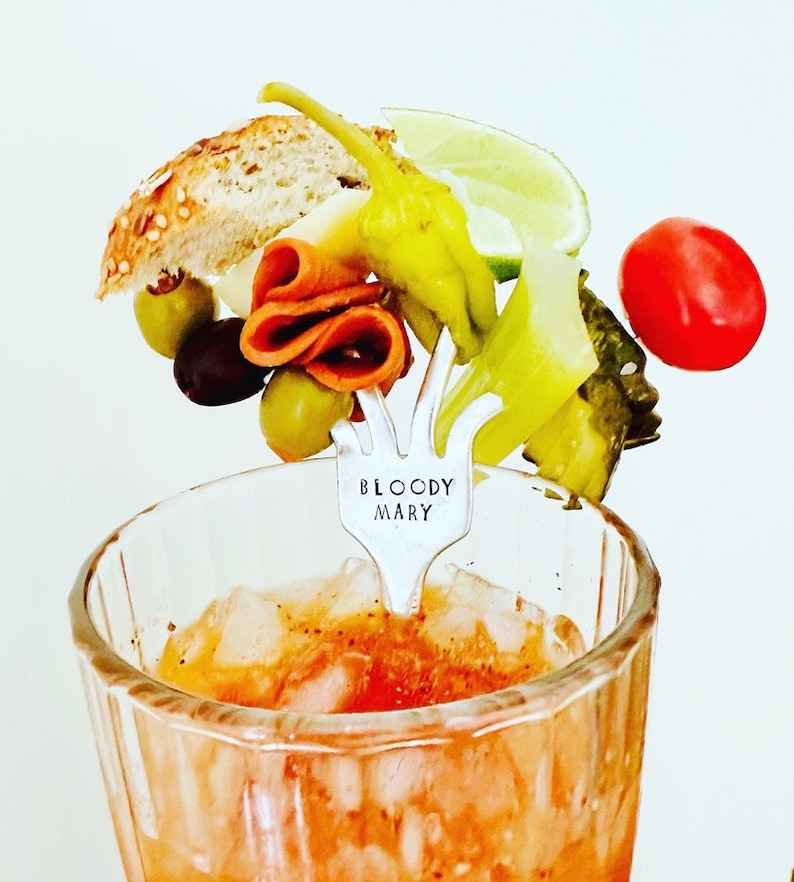 Bloody Mary Forks, Hair of the Dog, Cocktail Fork, Personalized Pickle