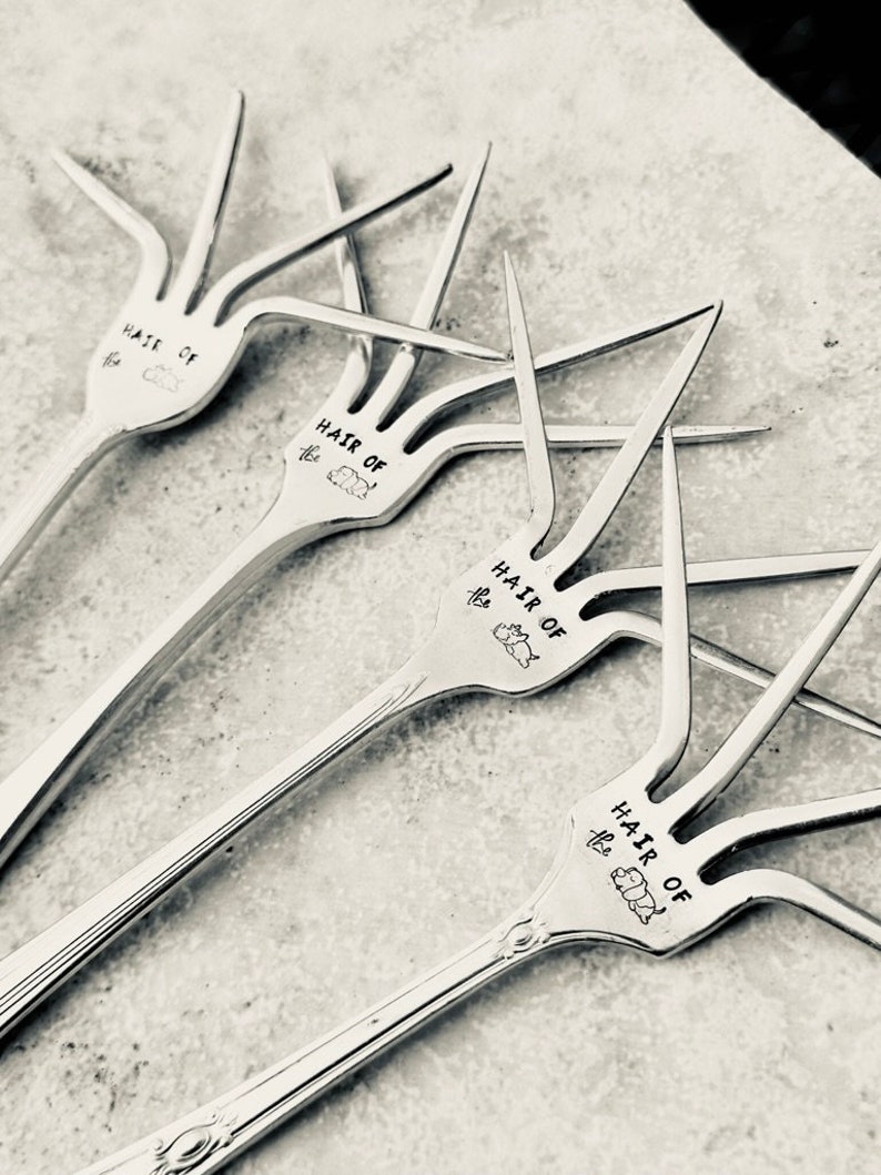 Bloody Mary Forks, Hair of the Dog, Cocktail Fork, Personalized Pickle