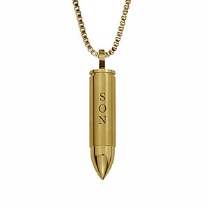 Son Kugel Gold Urne Anhänger - Gedenkasche Andenken Schmuck - Personalisierte Gravur