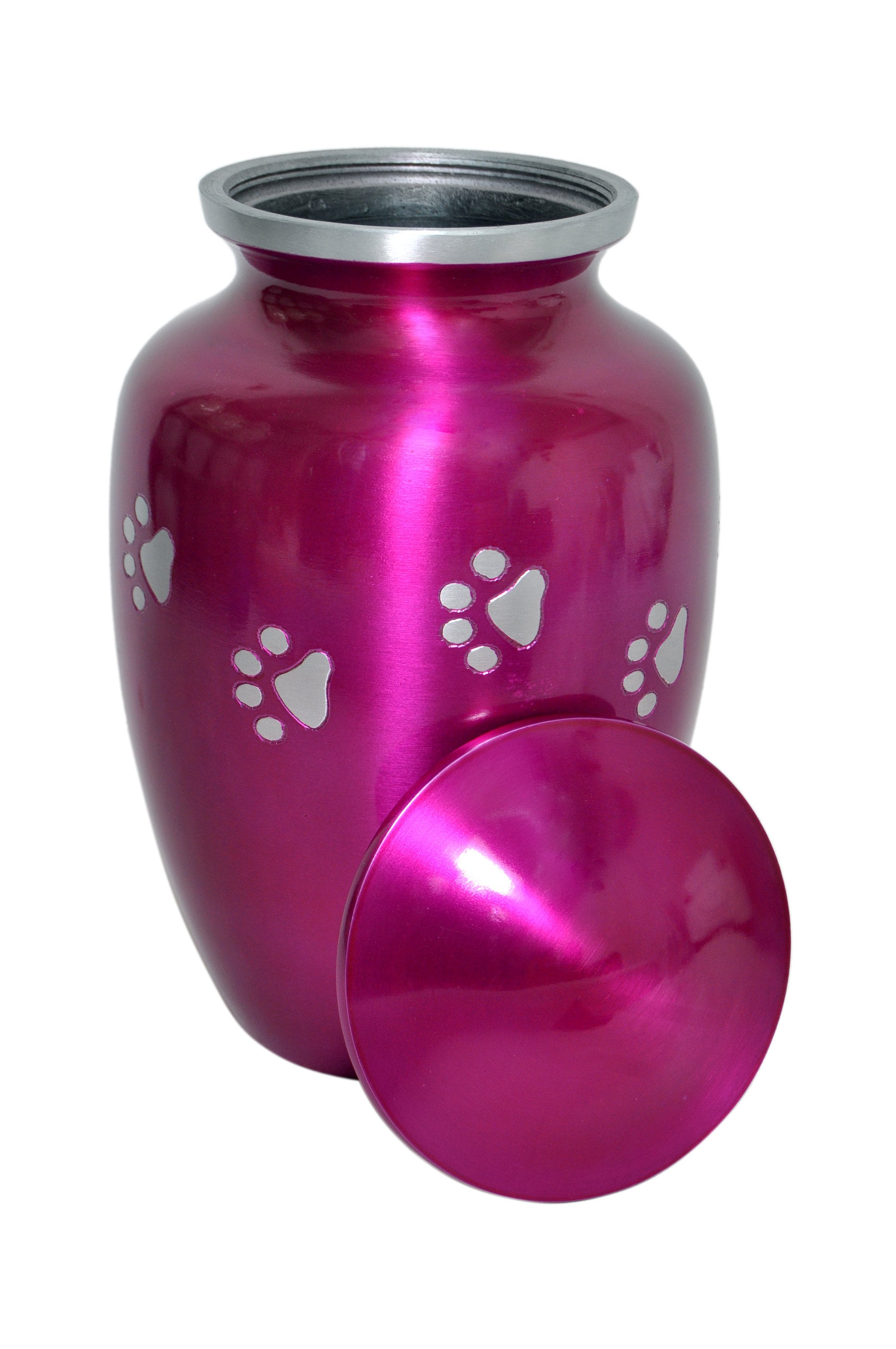 Pink Pet Urn With Silver Paws for Dog Cat Cremation Ashes Etsy UK
