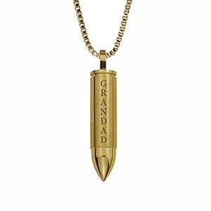 Grandad Kugel-Gold-Urne-Anhänger - Gedenkasche-Andenken-Schmuck - Personalisiert graviert