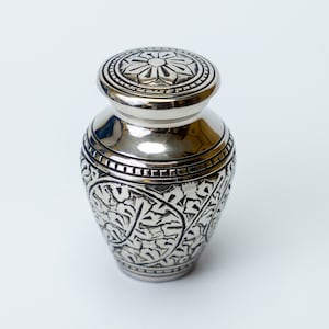 Miniature Silver Vintage Keepsake Urn for Ashes Cremains