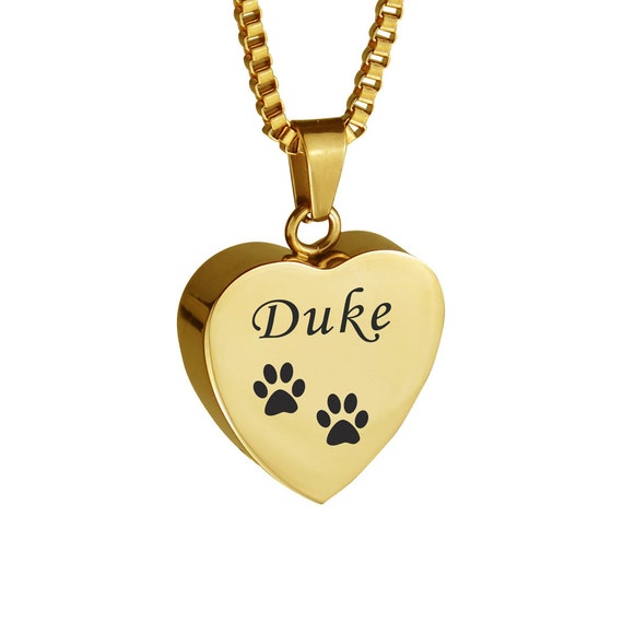 personalised dog paw print necklace